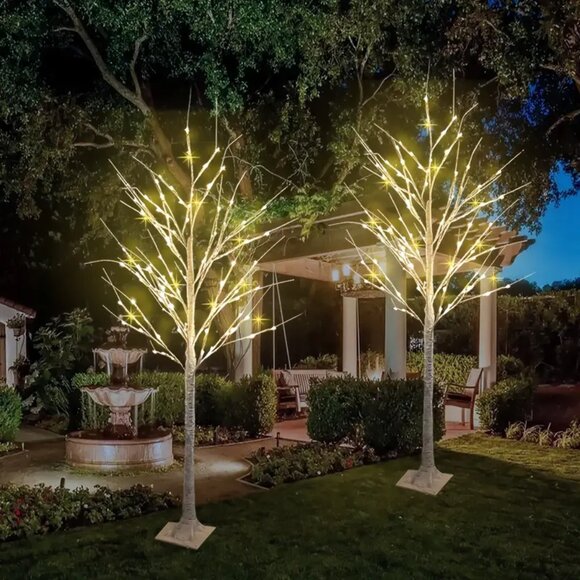 🎄Pak of 2 🎄- 5 ft Warm White Lighted Birch Tree Lights - Christmas Home Decor - Picture 9 of 16